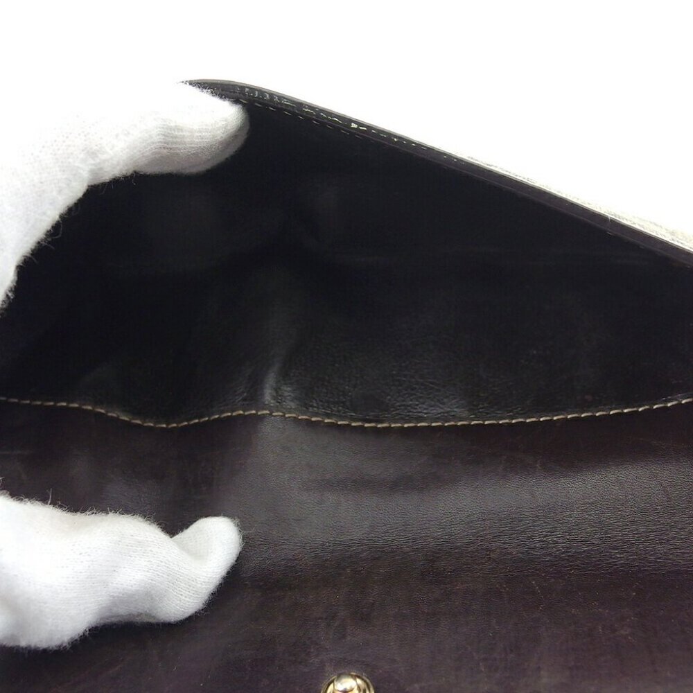 GUCCI Purse GG Plus Beige PVC ?~ Enamel Leather Authentic Used D2418 - Picture 5 of 6